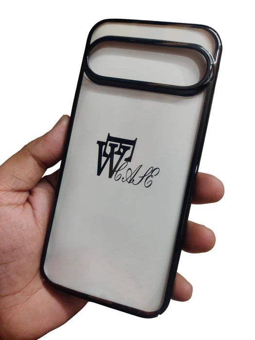 Google Pixel 9 Premium Quality Hard Plastic Transparent Side Chrome Back Cover Case - Royal Star