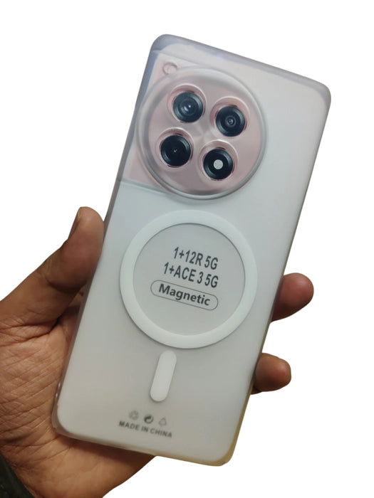 OnePlus 12R 5G Premium Quality Magsafe Matte Hard Plastic Back Cover Case