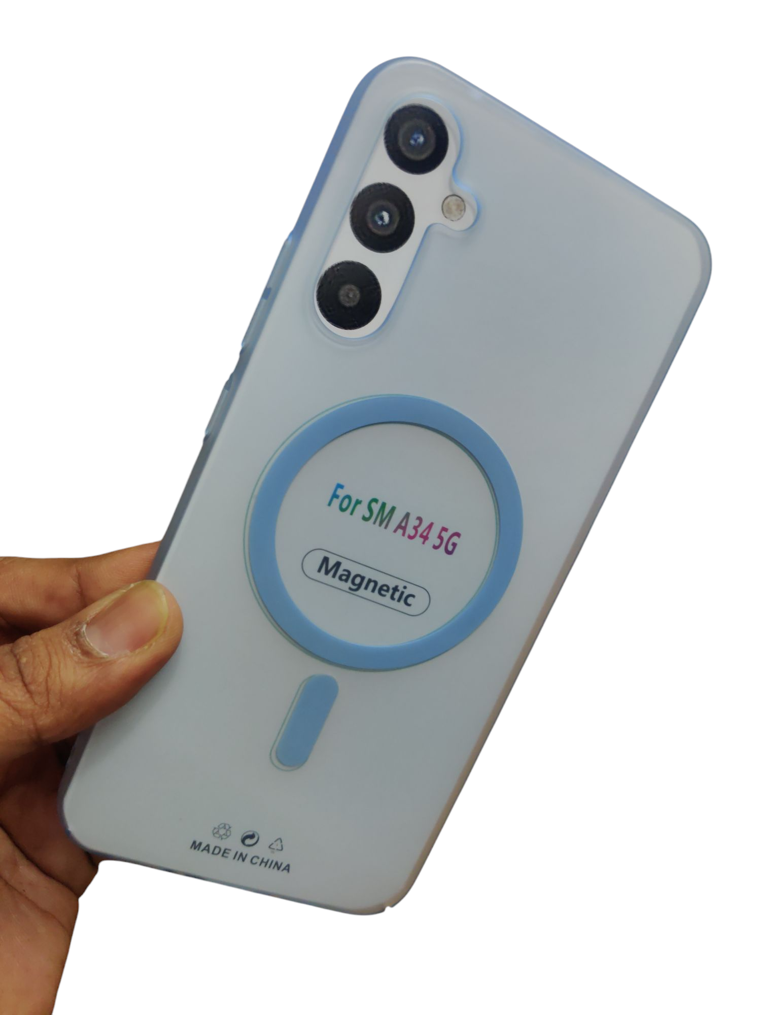 Samsung Galaxy A34 5G Premium Quality Magsafe Matte Hard Plastic Back Cover Case - Royal Star