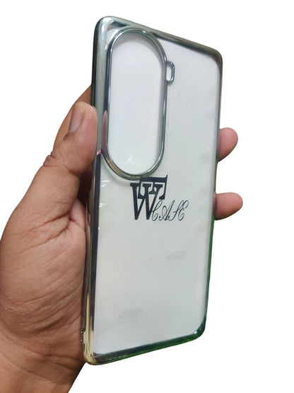 Vivo V40E 5G / iQOO Z9S 5G Premium Quality Hard Plastic Transparent Side Chrome Back Cover Case - Royal Star