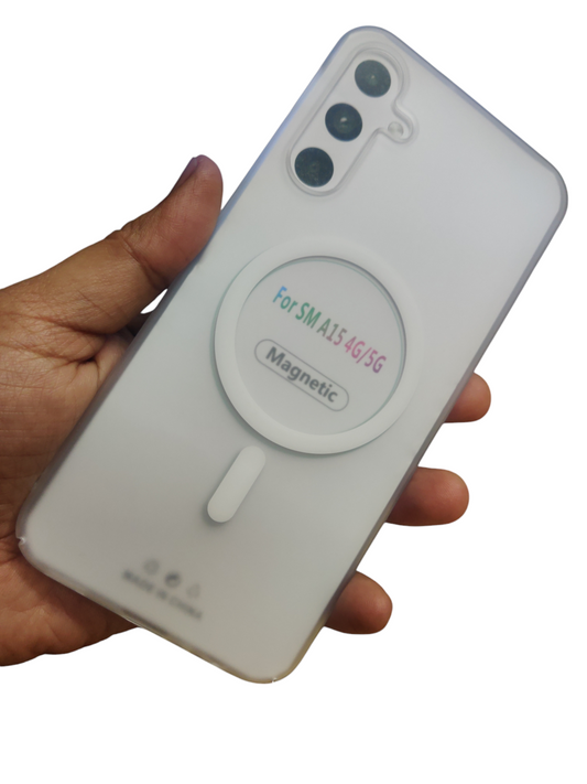 Samsung Galaxy A15 4G / 5G Premium Quality Magsafe Matte Hard Plastic Back Cover Case