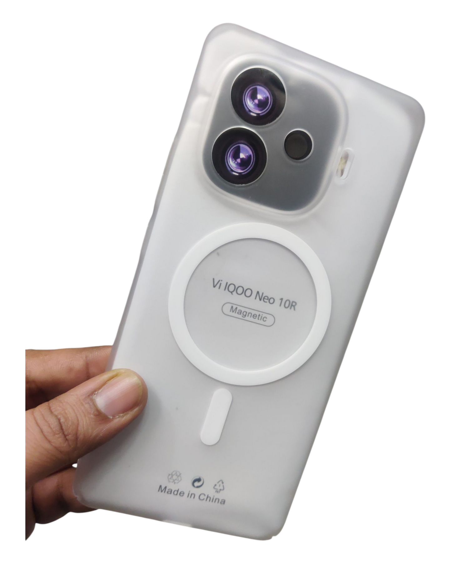 iQOO Neo 10R 5G Premium Quality Magsafe Matte Hard Plastic Back Cover Case - Royal Star