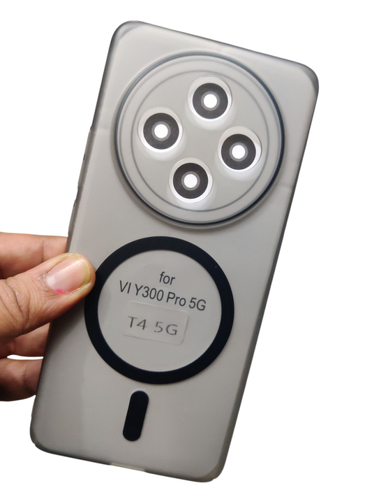 Vivo T4 5G / Vivo Y300 Pro 5G  Premium Quality Magsafe Matte Hard Plastic Back Cover Case