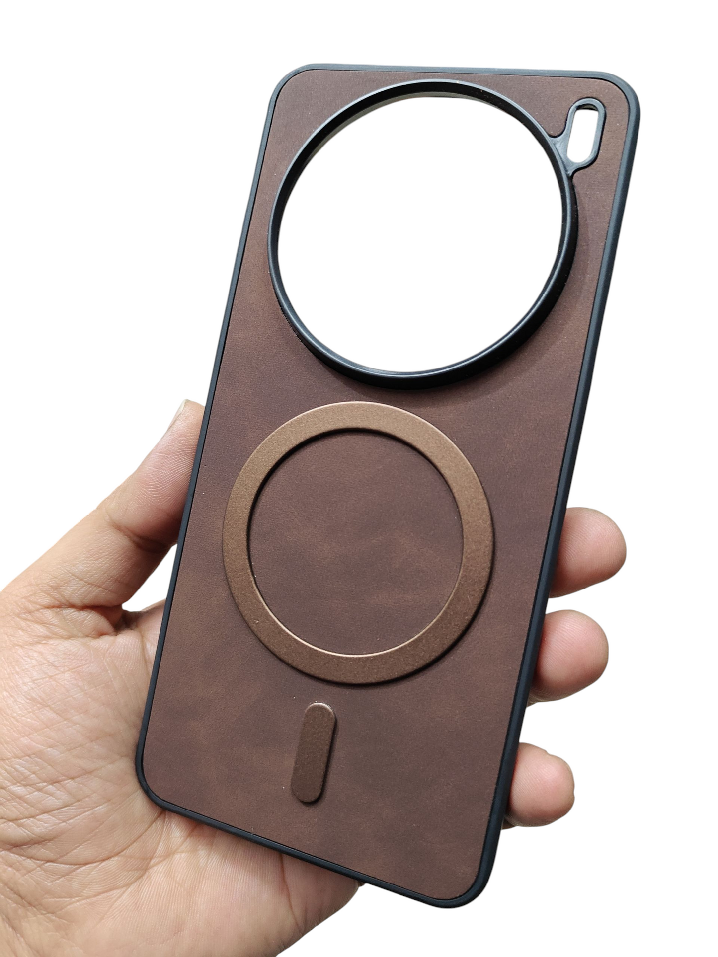 Vivo X200 5G Magsafe Premium Quality Leather ( Side Soft, Back Hard ) Back Cover Case