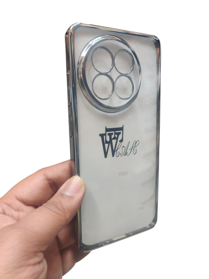 OnePlus 13R 5G Premium Quality Hard Plastic Transparent Side Chrome Back Cover Case - Royal Star