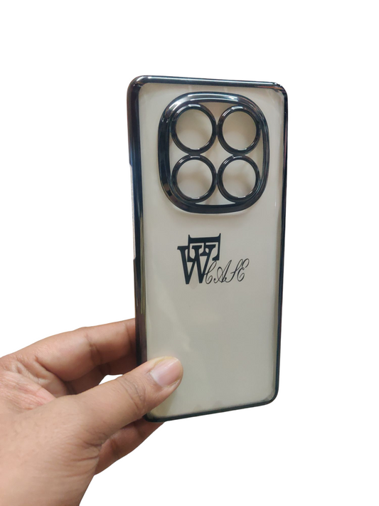 Xiaomi Redmi Note 14 Pro / Poco X7 5g Premium Quality Hard Plastic Transparent Side Chrome Back Cover Case