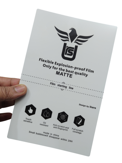 Motorola Moto Edge 40 Neo Matte & Glossy Finish Back Lamination Membrane Protector Protection Guard - Royal Star