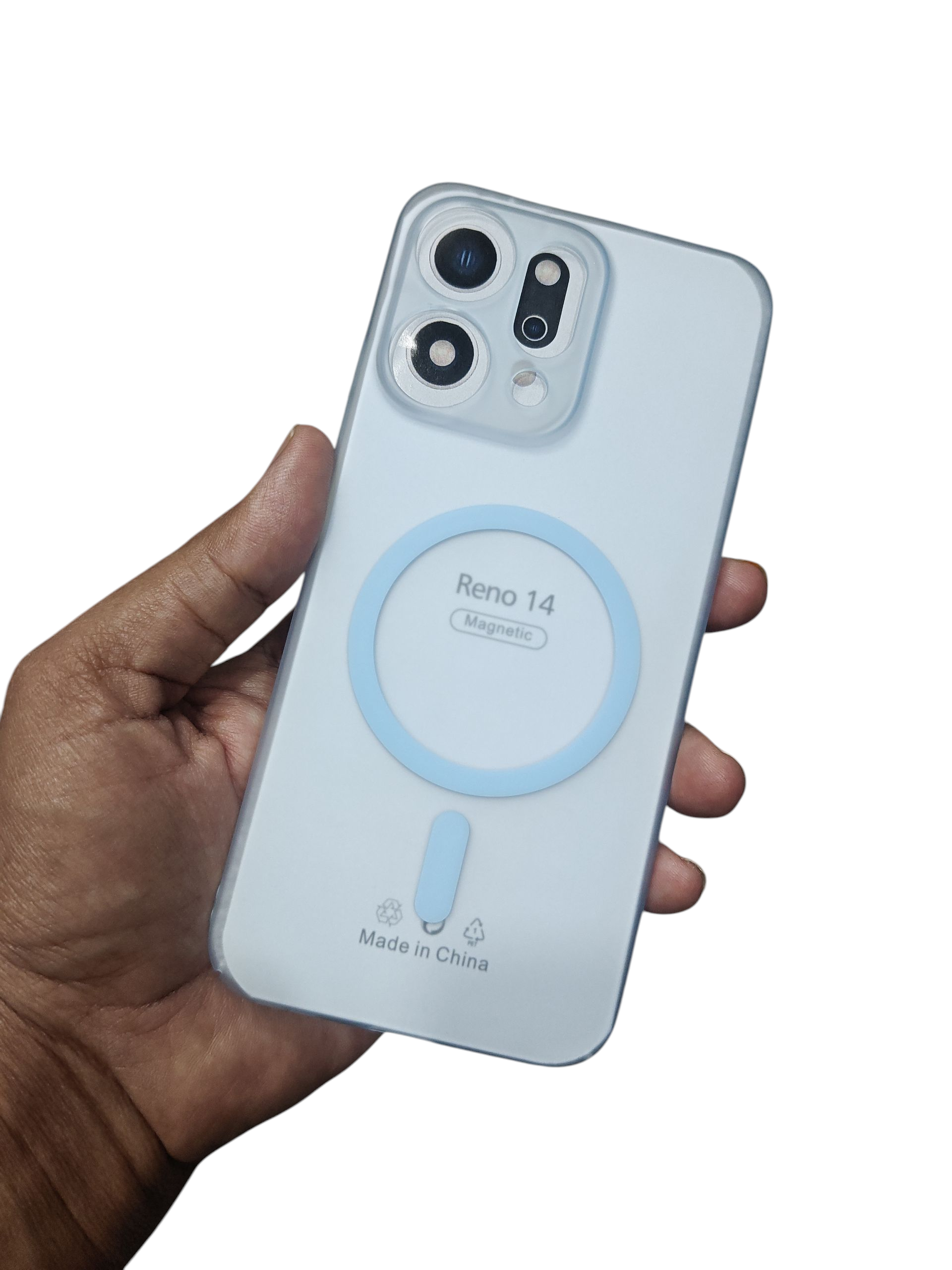 Oppo Reno 14 5G Premium Quality Magsafe Matte Hard Plastic Back Cover Case - Royal Star