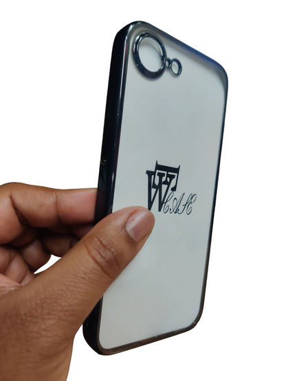 Apple iPhone 16E Premium Quality Hard Plastic Transparent Side Chrome Back Cover Case - Royal Star