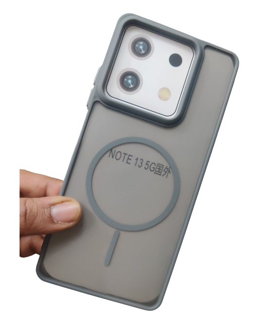 Xiaomi Redmi Note 13 5G Premium Quality Side Soft + Back Hard Plastic Matte Back Cover Case ( No Magsafe, Only Design )