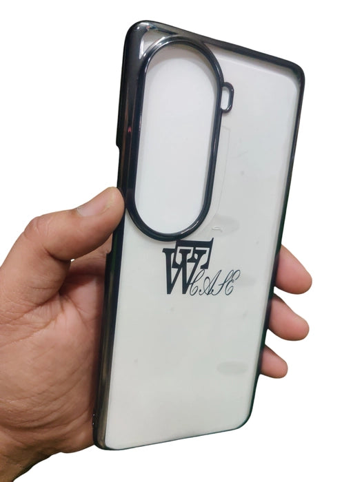 Vivo V40E 5G / iQOO Z9S 5G Premium Quality Hard Plastic Transparent Side Chrome Back Cover Case