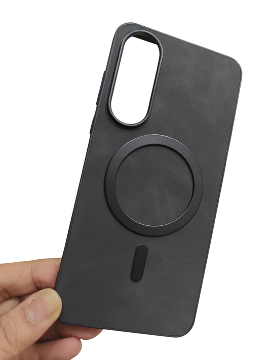 OnePlus Nord 5 / Nord5 5G Magsafe Premium Quality Leather ( Side Soft, Back Hard ) Back Cover Case