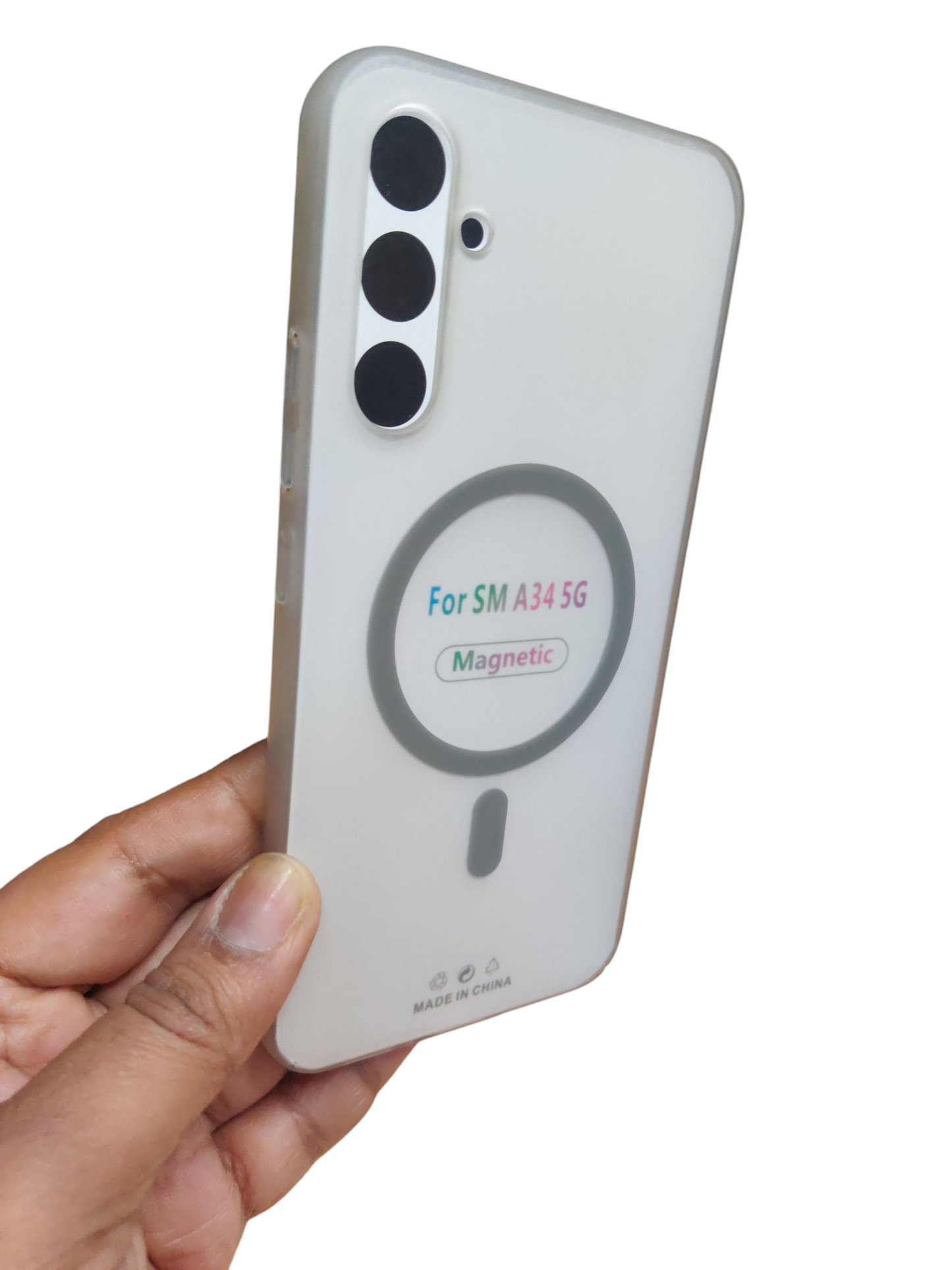 Samsung Galaxy A34 5G Premium Quality Magsafe Matte Hard Plastic Back Cover Case - Royal Star