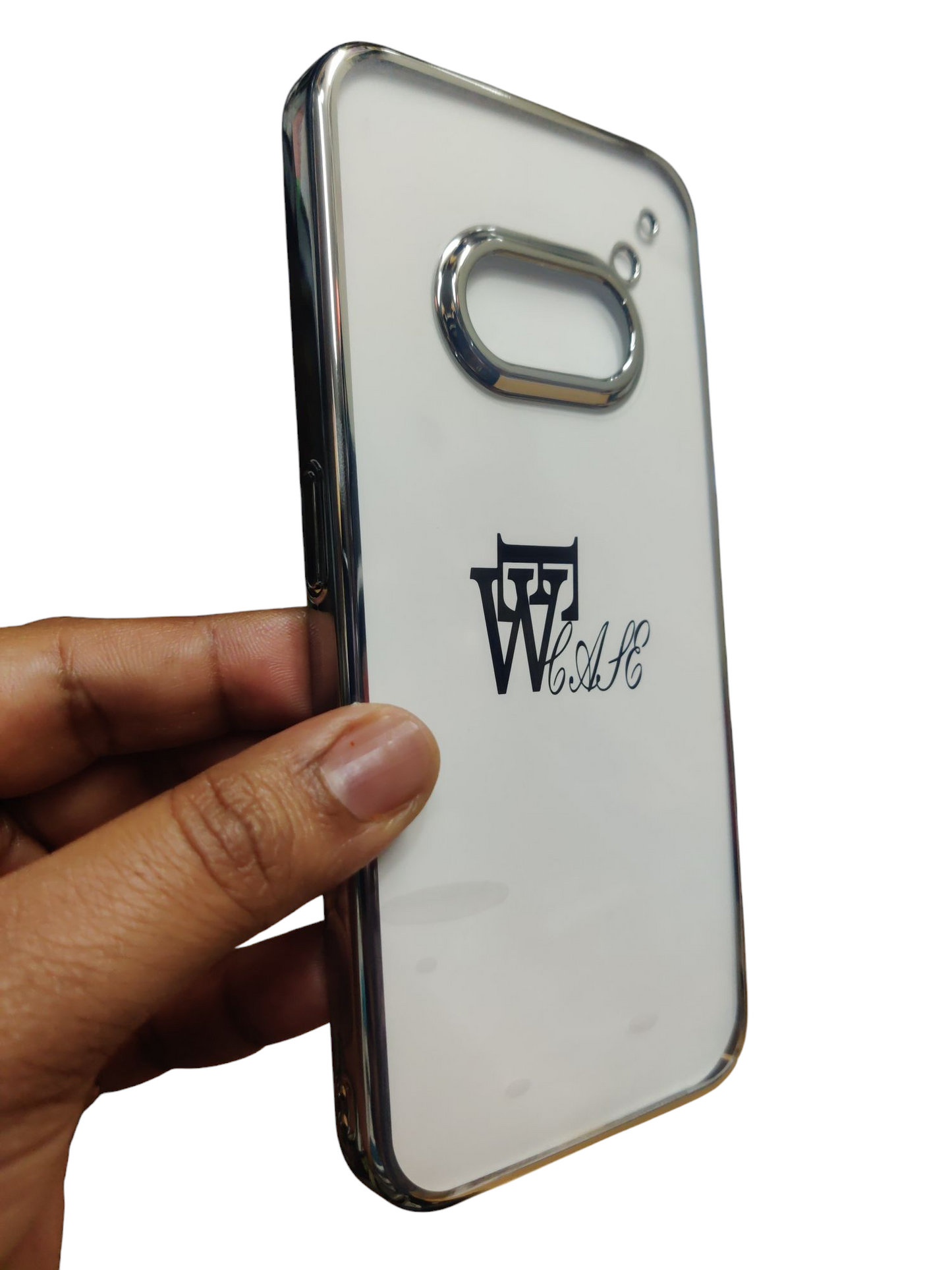 Nothing Phone 2A / Nothing Phone 2A Plus Premium Quality Hard Plastic Transparent Side Chrome Back Cover Case - Royal Star