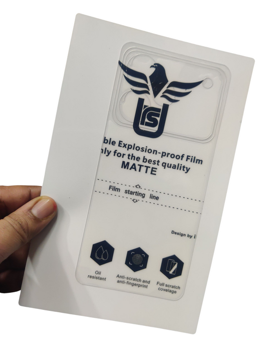 Realme P4 5G Matte & Glossy Finish Back Lamination Membrane Protector Protection Guard