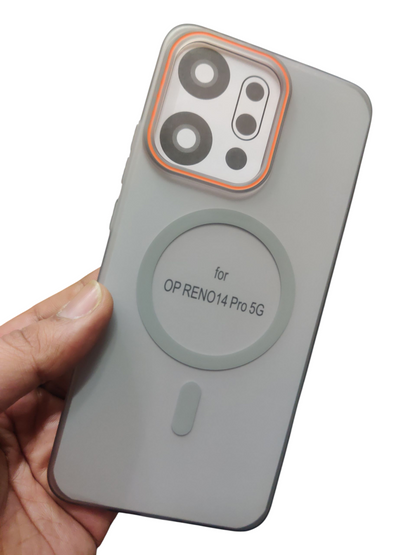 Oppo Reno 14 Pro 5G Royal Star Premium Quality Magsafe Matte Hard Plastic Back Cover Case - Royal Star