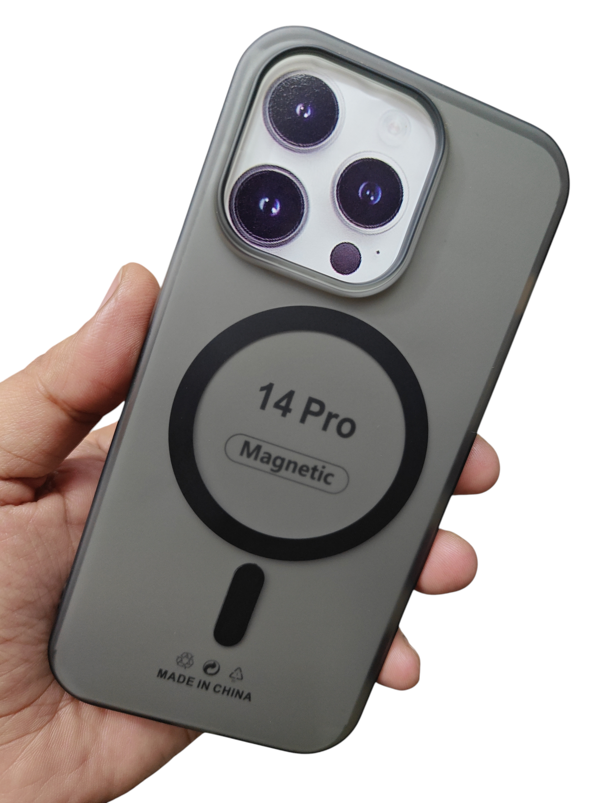 Apple iPhone 14 Pro Premium Quality Magsafe Matte Hard Plastic Back Cover Case - Royal Star