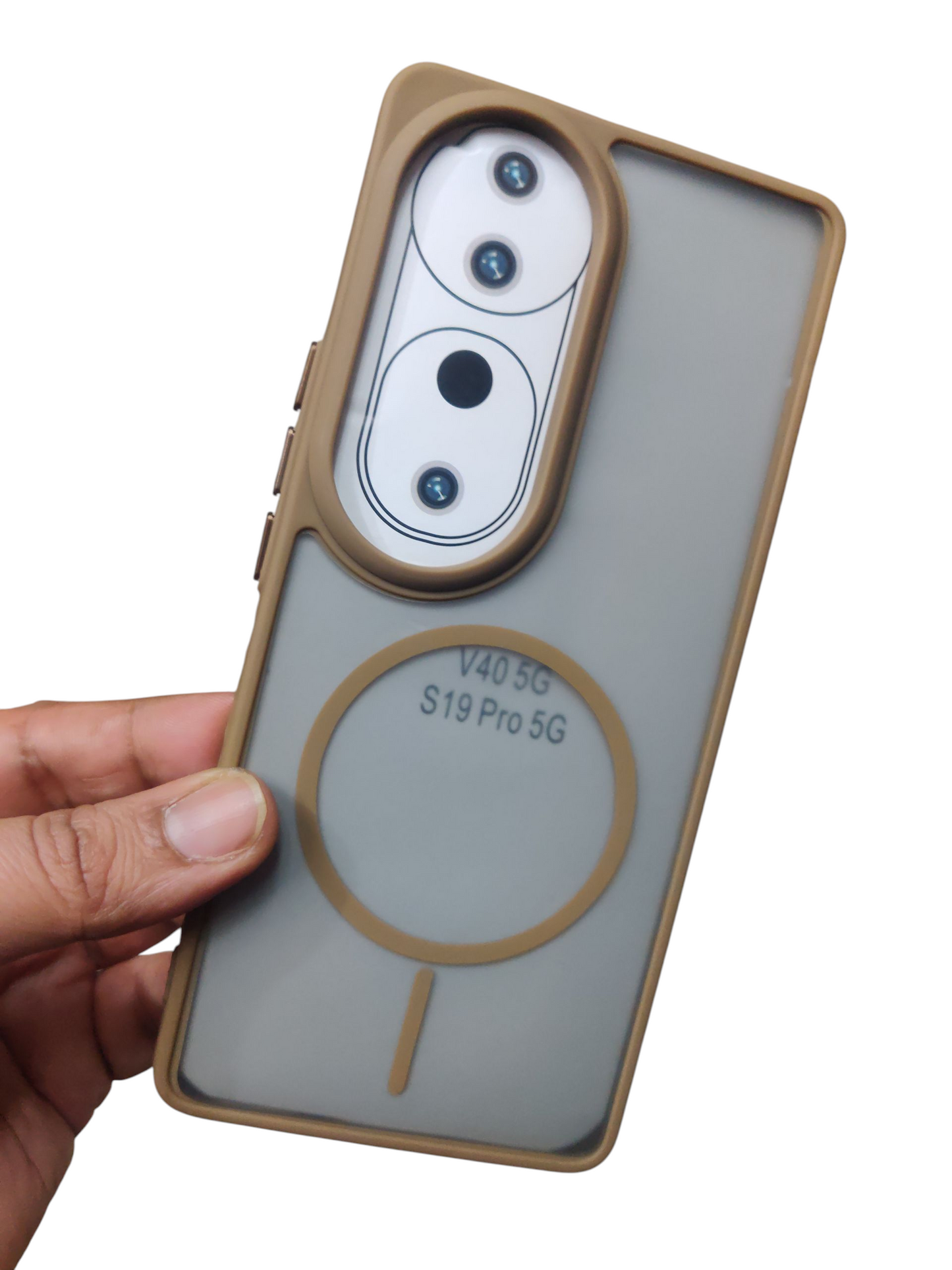 Vivo V40 / V40 Pro / T3 Ultra Premium Quality Side Soft + Back Hard Plastic Matte Back Cover Case ( No Magsafe, Only Design ) - Royal Star