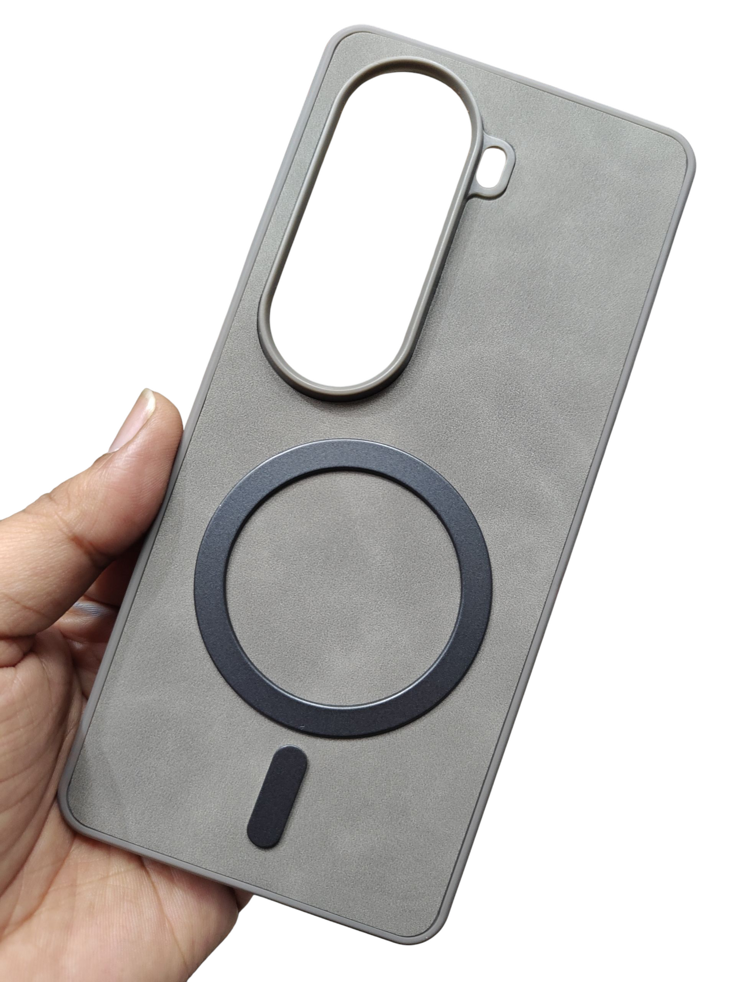 Vivo V40E / iQOO Z9s 5G Magsafe Premium Quality Leather ( Side Soft, Back Hard ) Back Cover Case