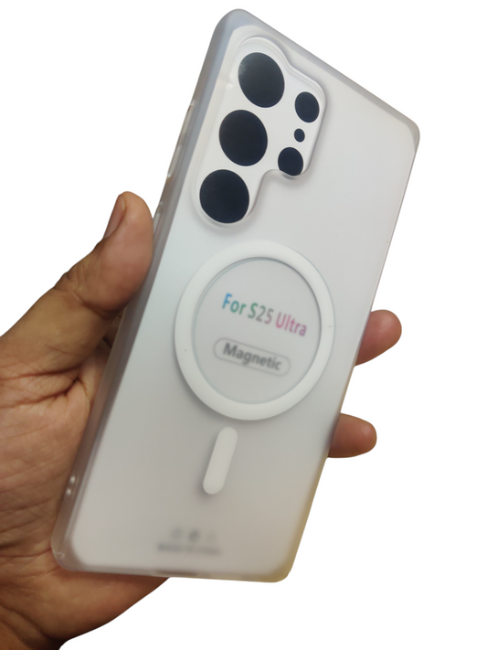 Samsung Galaxy S25 Ultra 5G Premium Quality Magsafe Matte Hard Plastic Back Cover Case