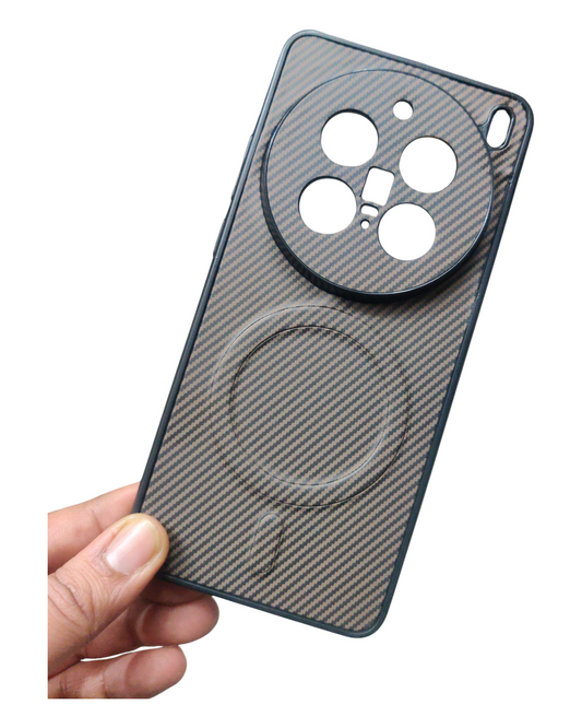 Vivo X200 Pro 5G Premium Quality Carbon Leather Magsafe Hard Back Cover Case