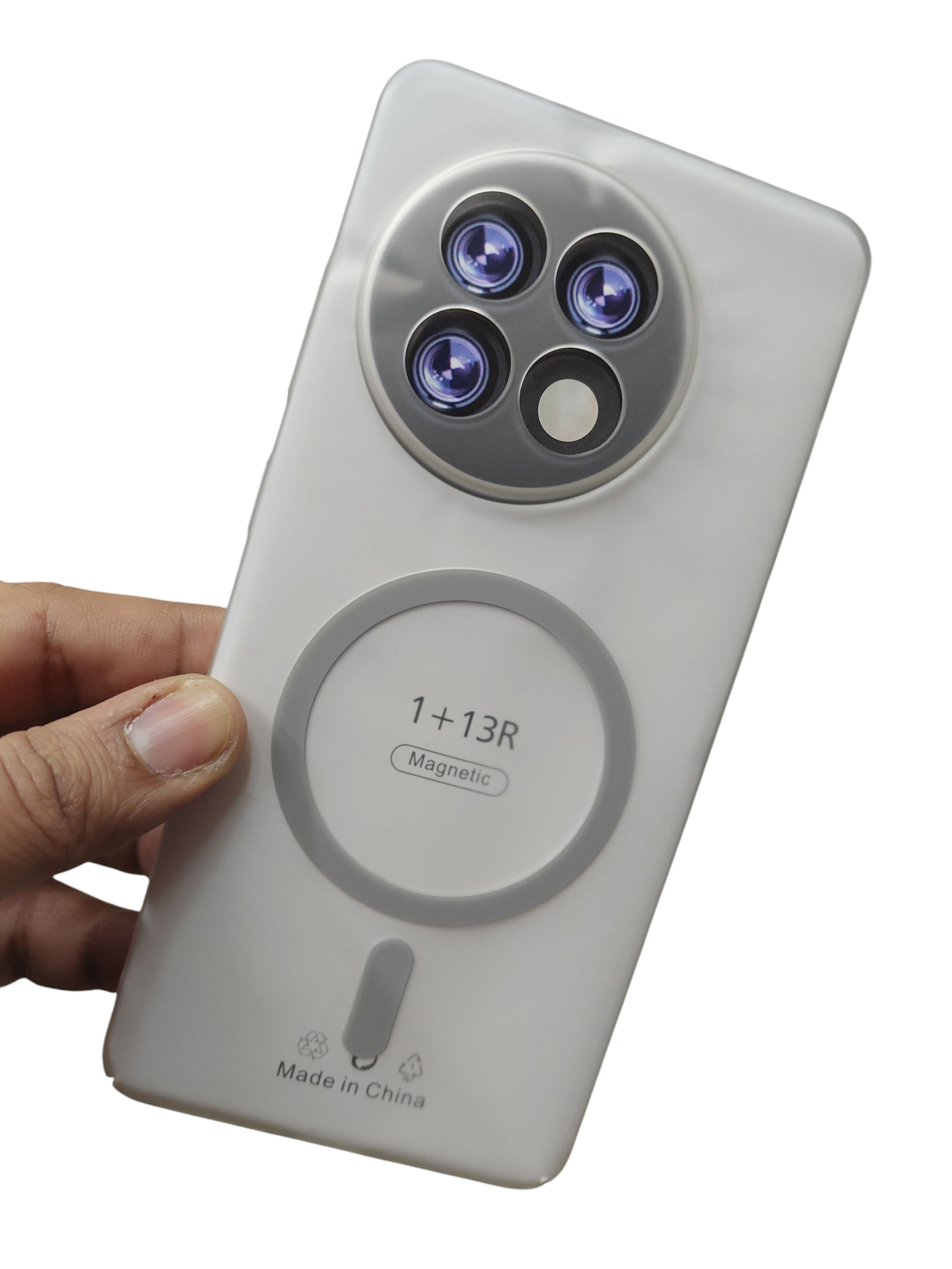 OnePlus 13R 5G Premium Quality Magsafe Matte Hard Plastic Back Cover Case - Royal Star