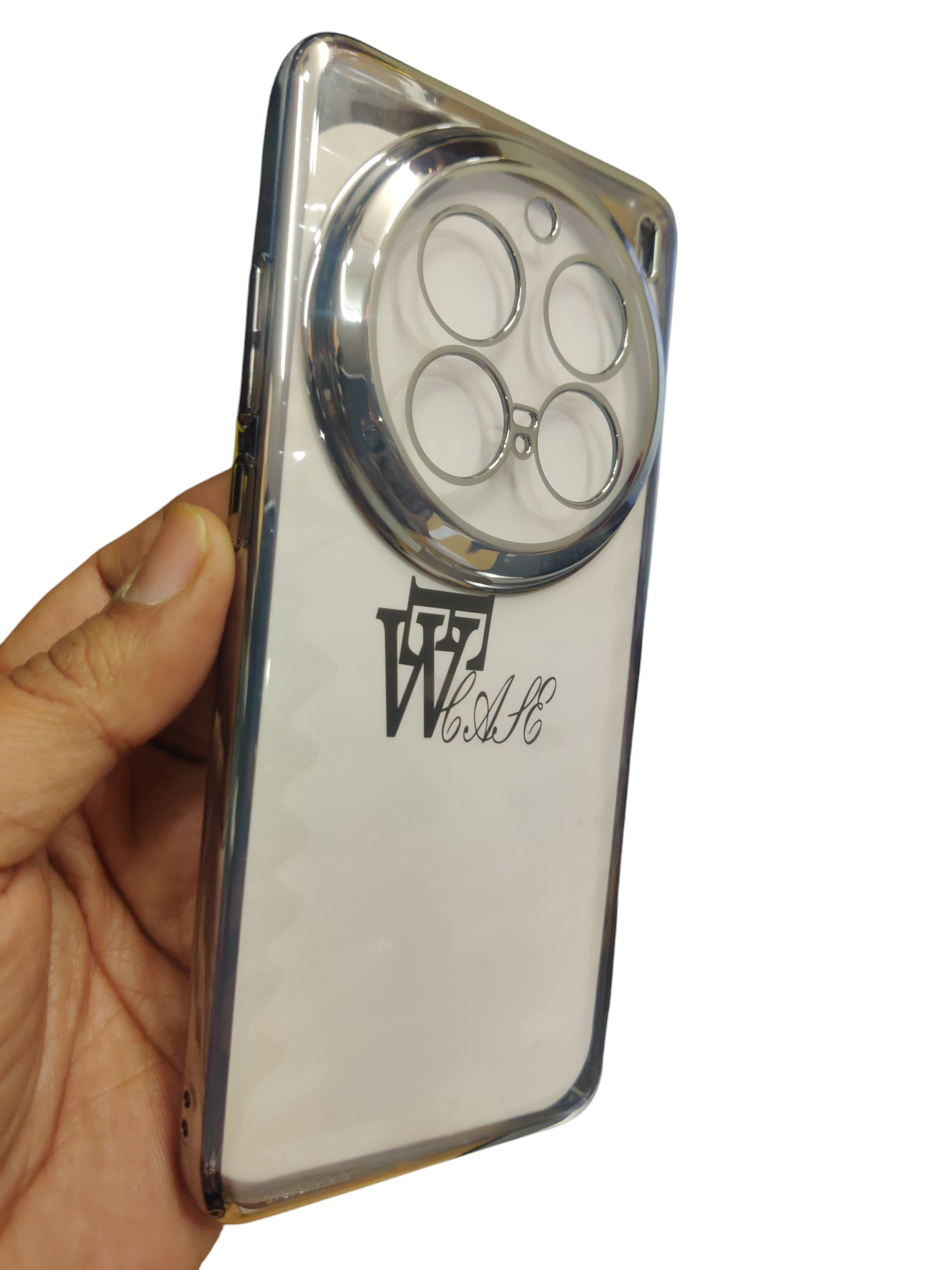Vivo X200 Pro 5G Premium Quality Hard Plastic Transparent Side Chrome Back Cover Case - Royal Star