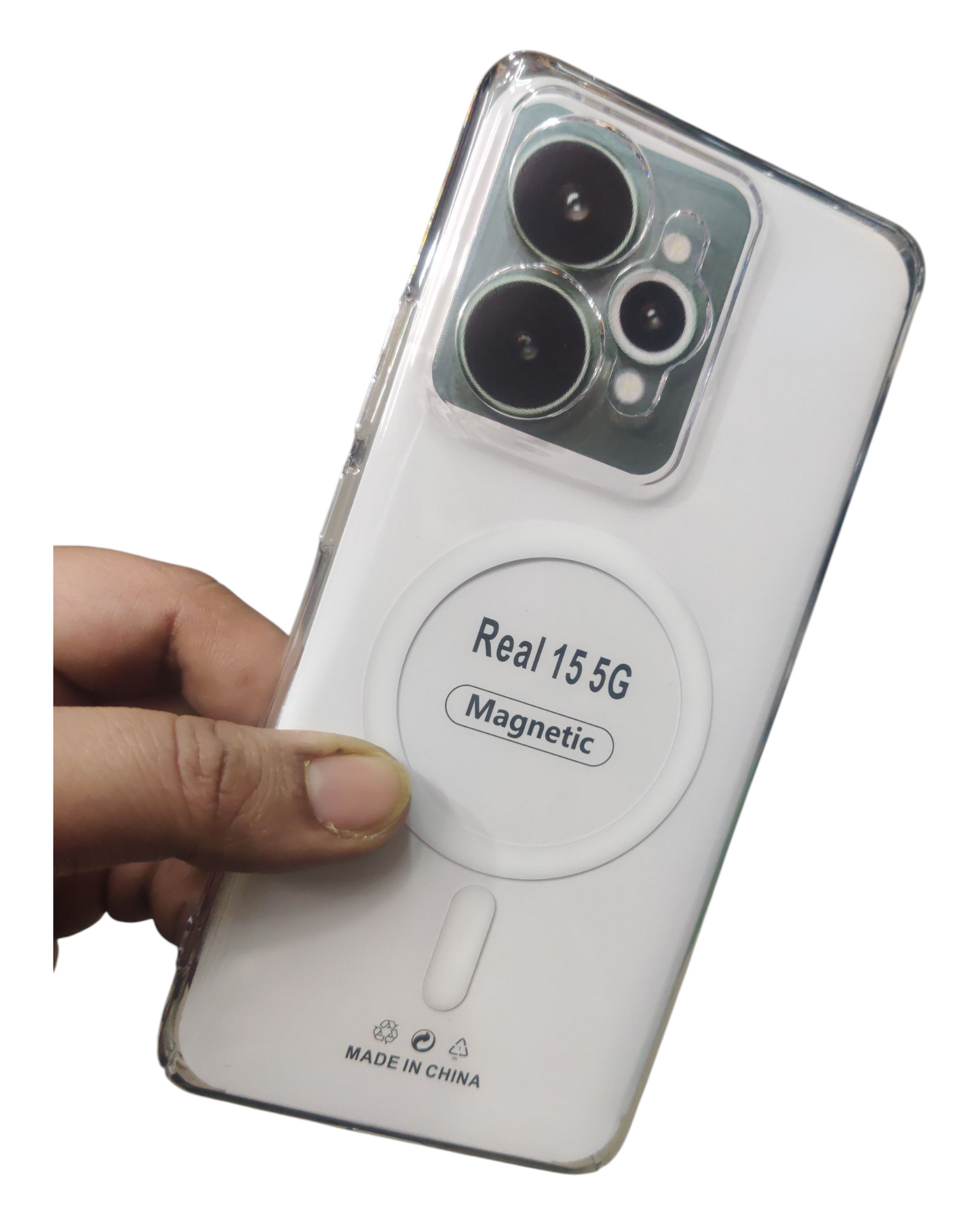 Realme 15 Pro / Realme 15 5G Anti Yellow Premium Quality Magsafe Crystal Clear Hard Plastic Back Cover Case