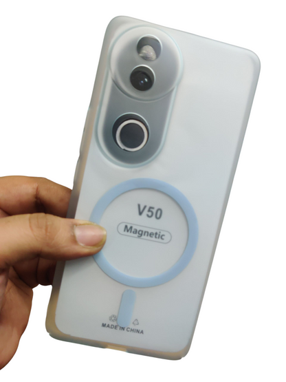 Vivo V50 / V50E / Vivo T4R / iQOO Z10R Premium Quality Magsafe Matte Hard Plastic Back Cover Case