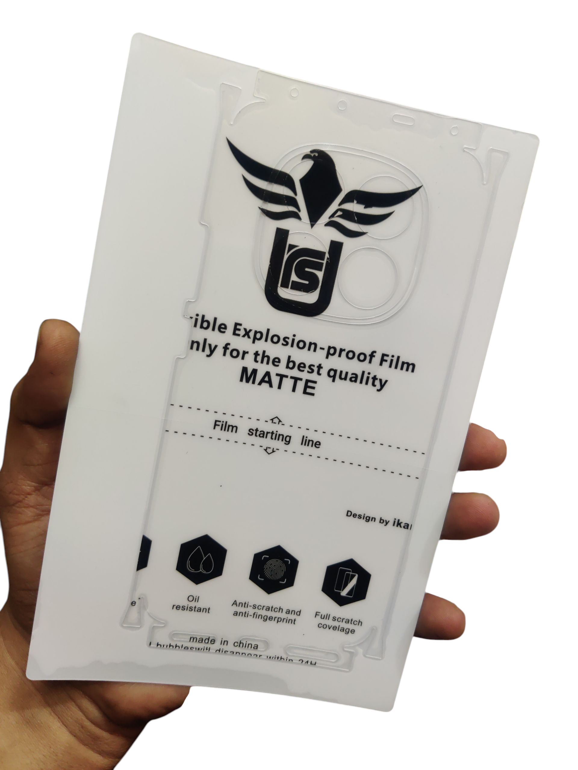 Xiaomi Poco X7 5G Matte & Glossy Finish Back Lamination Membrane Protector Protection Guard - Royal Star