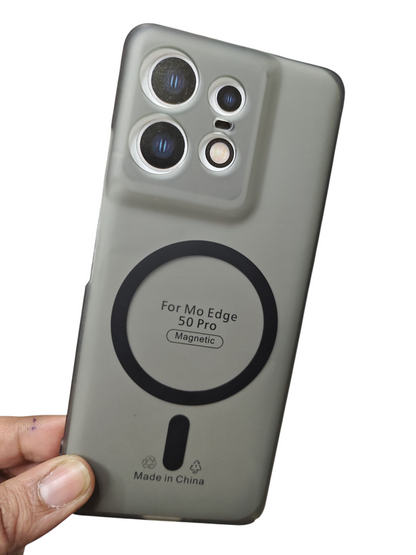 Motorola Moto Edge 50 Pro Premium Quality Magsafe Matte Hard Plastic Back Cover Case