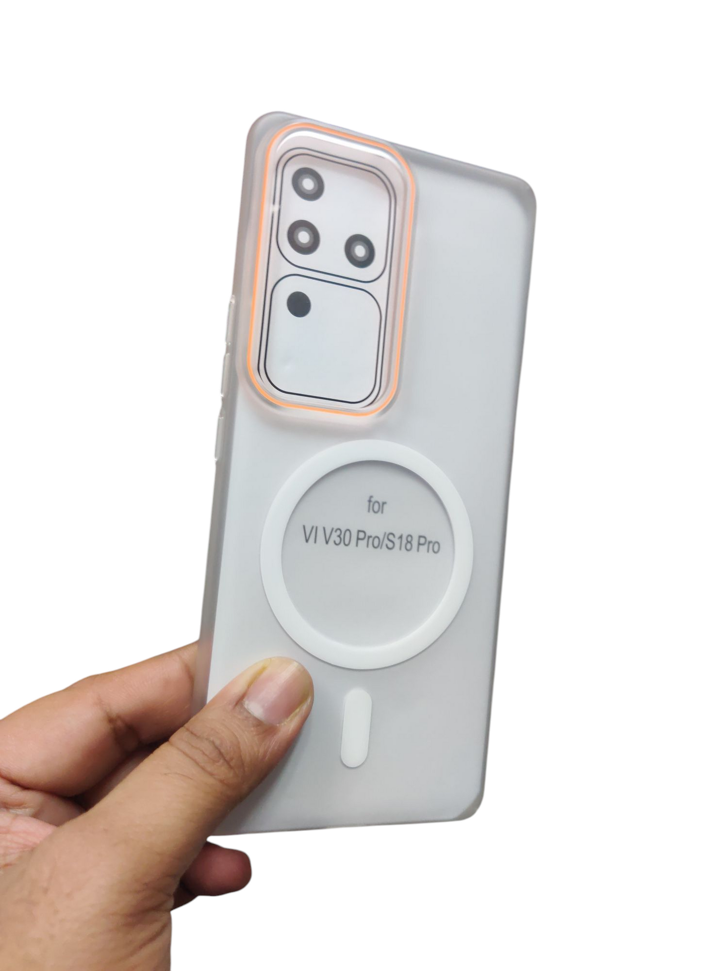 Vivo V30 & V30 Pro Royal Star Premium Quality Magsafe Matte Hard Plastic Back Cover Case