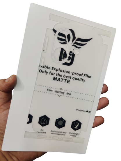 Vivo X200 FE Matte & Clear Finish Back Lamination Membrane Protector Protection Guard