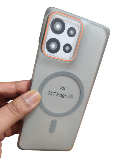 Motorola Moto Edge 50 Royal Star Premium Quality Magsafe Matte Hard Plastic Back Cover Case - Royal Star