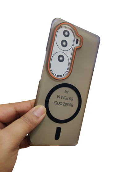 Vivo V40E & iQOO Z9s Royal Star Premium Quality Magsafe Matte Hard Plastic Back Cover Case - Royal Star