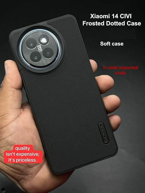 Xiaomi Mi 14 Civi Premium Quality Silicon Soft Frosted Dotted Back Cover Case