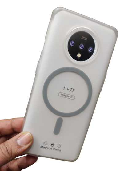 OnePlus 7T Premium Quality Magsafe Matte Hard Plastic Back Cover Case