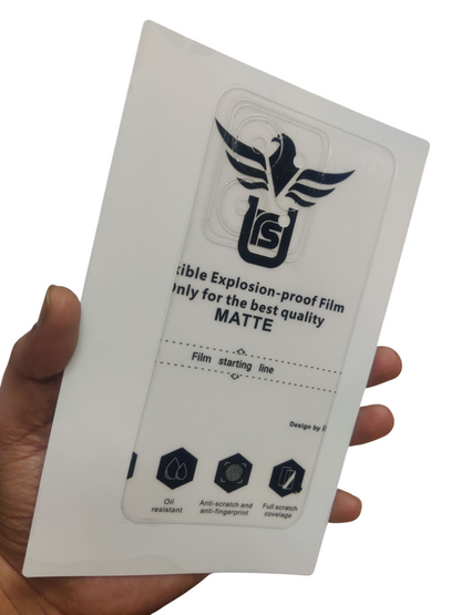 Realme 15 5G Matte & Glossy Finish Back Lamination Membrane Protector Protection Guard