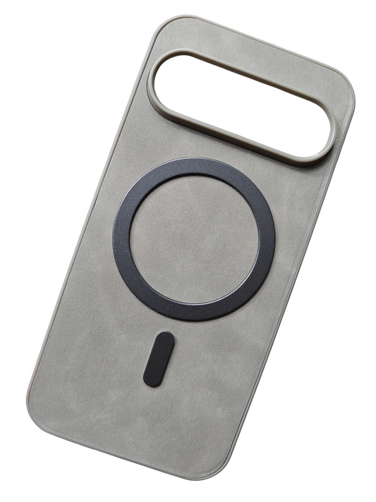 Google Pixel 9 / Pixel 9 Pro 5G Magsafe Premium Quality Leather ( Side Soft, Back Hard ) Back Cover Case