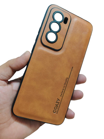 Oppo Reno 12 5G Premium Quality Silicon Leather Back Cover Case - Royal Star