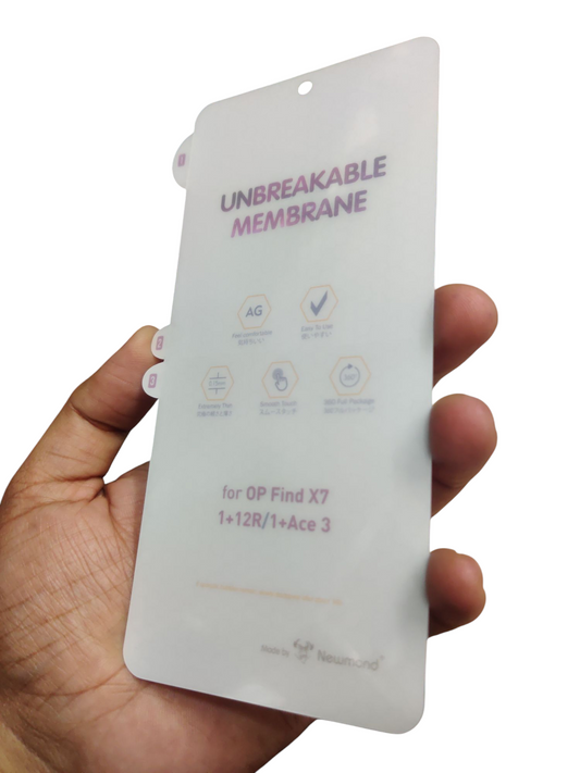 OnePlus 12R / Oppo Find X7 Matte Finish Front Membrane Screen Scratch Protector Guard