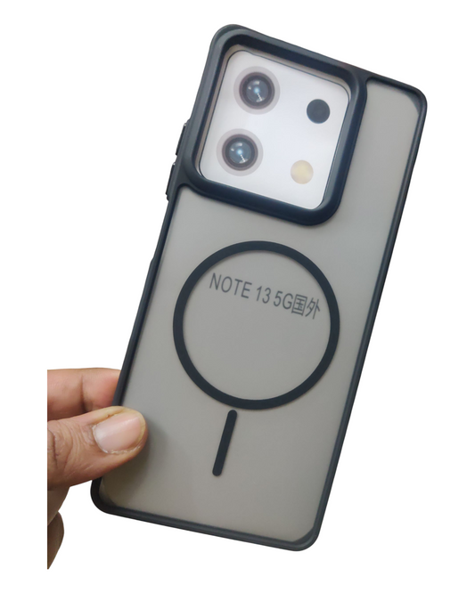 Xiaomi Redmi Note 13 5G Premium Quality Side Soft + Back Hard Plastic Matte Back Cover Case ( No Magsafe, Only Design )