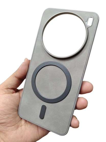 Vivo X200 5G Magsafe Premium Quality Leather ( Side Soft, Back Hard ) Back Cover Case