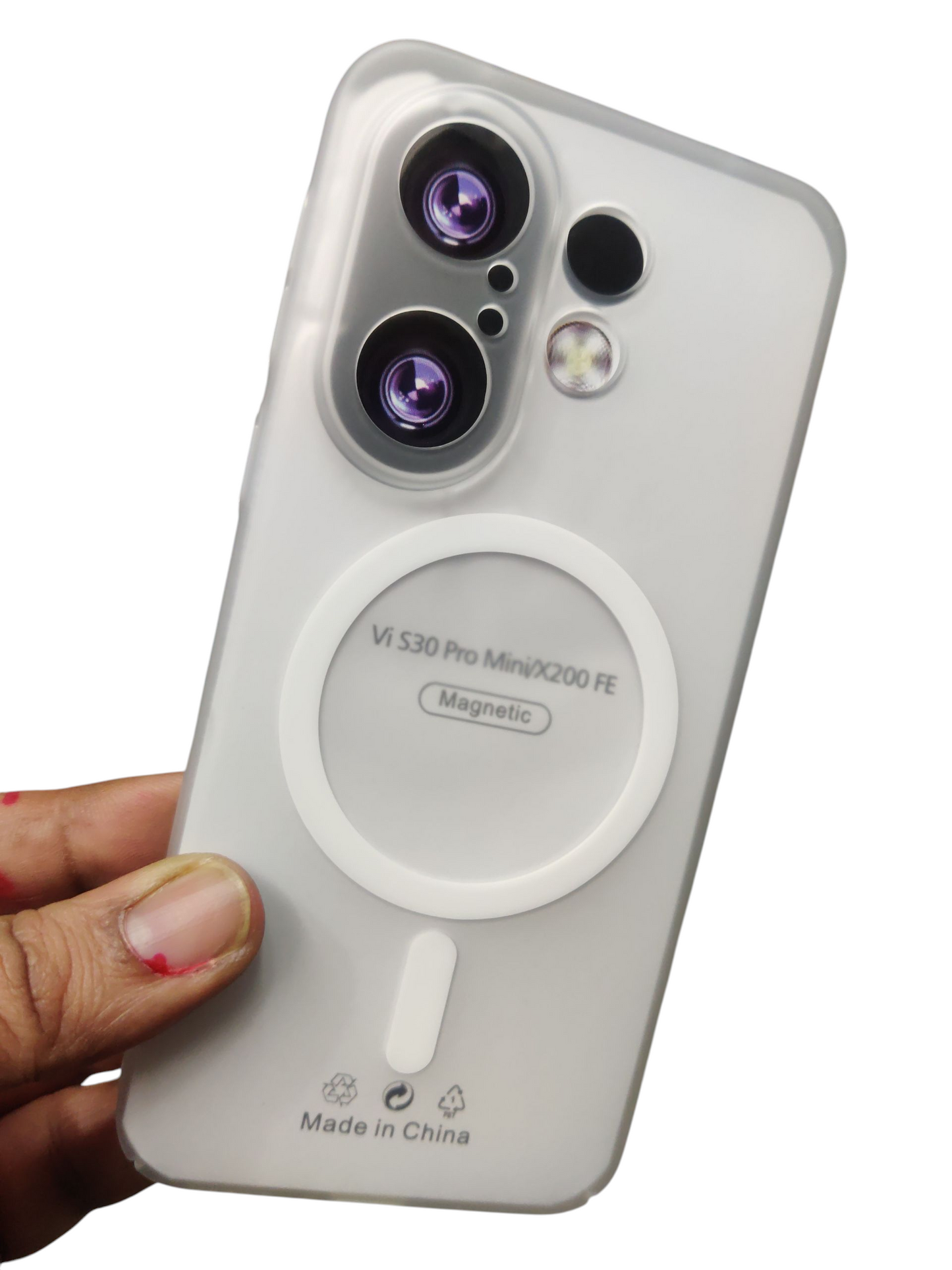 Vivo X200 FE / Vivo X200FE 5G Premium Quality Magsafe Matte Hard Plastic Back Cover Case