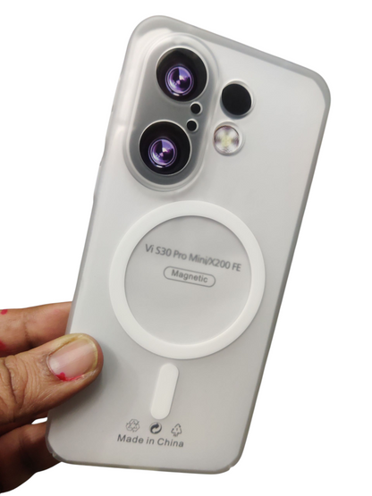 Vivo X200 FE / Vivo X200FE 5G Premium Quality Magsafe Matte Hard Plastic Back Cover Case