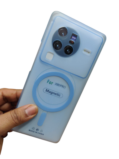 Vivo X80 Pro Premium Quality Magsafe Matte Hard Plastic Back Cover Case - Royal Star