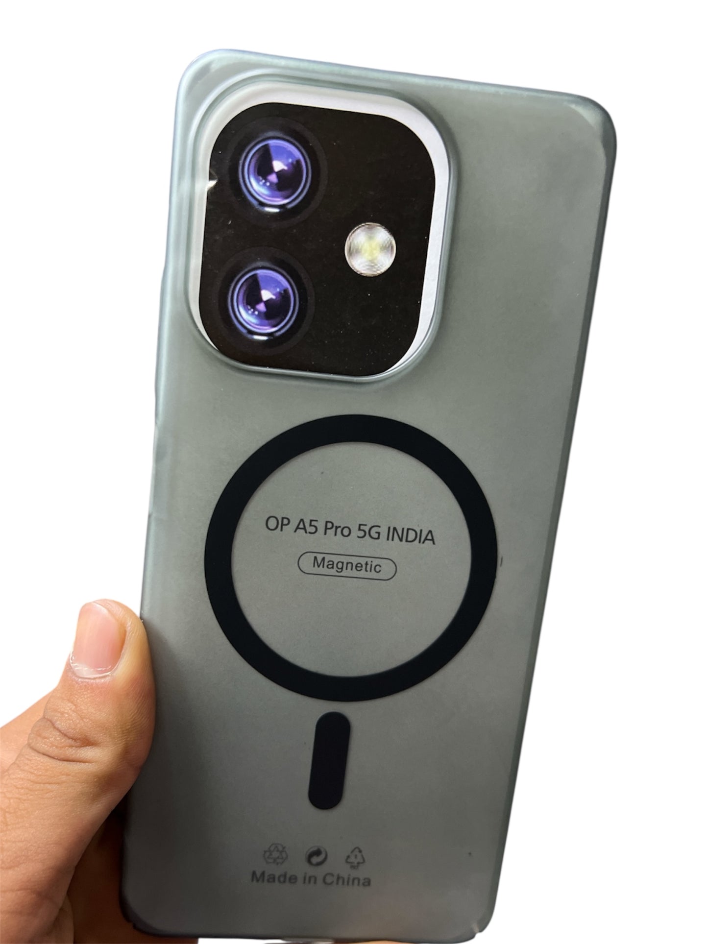 Oppo A5 Pro 5G Premium Quality Magsafe Matte Hard Plastic Back Cover Case - Royal Star