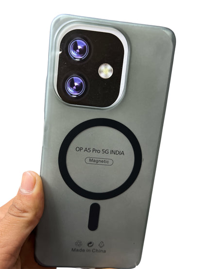 Oppo A5 Pro 5G Premium Quality Magsafe Matte Hard Plastic Back Cover Case - Royal Star