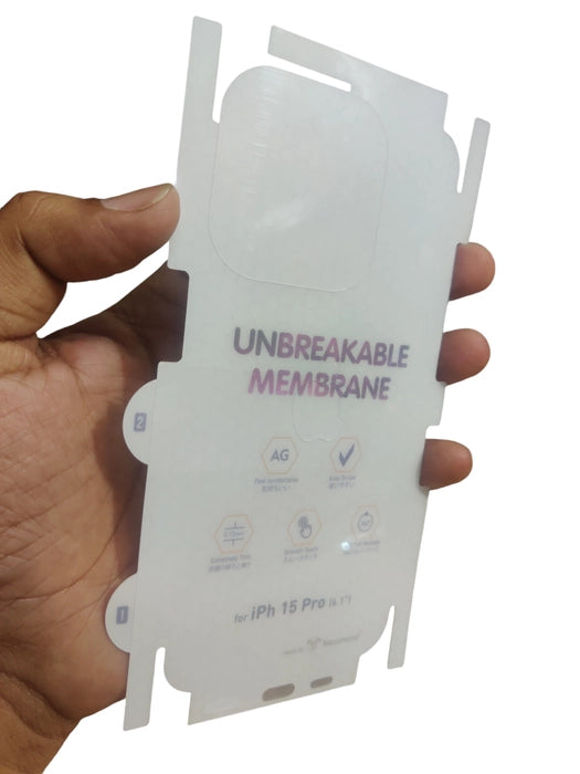 Apple iPhone 15 Pro Matte Finish Back Membrane Protector Protection Guard