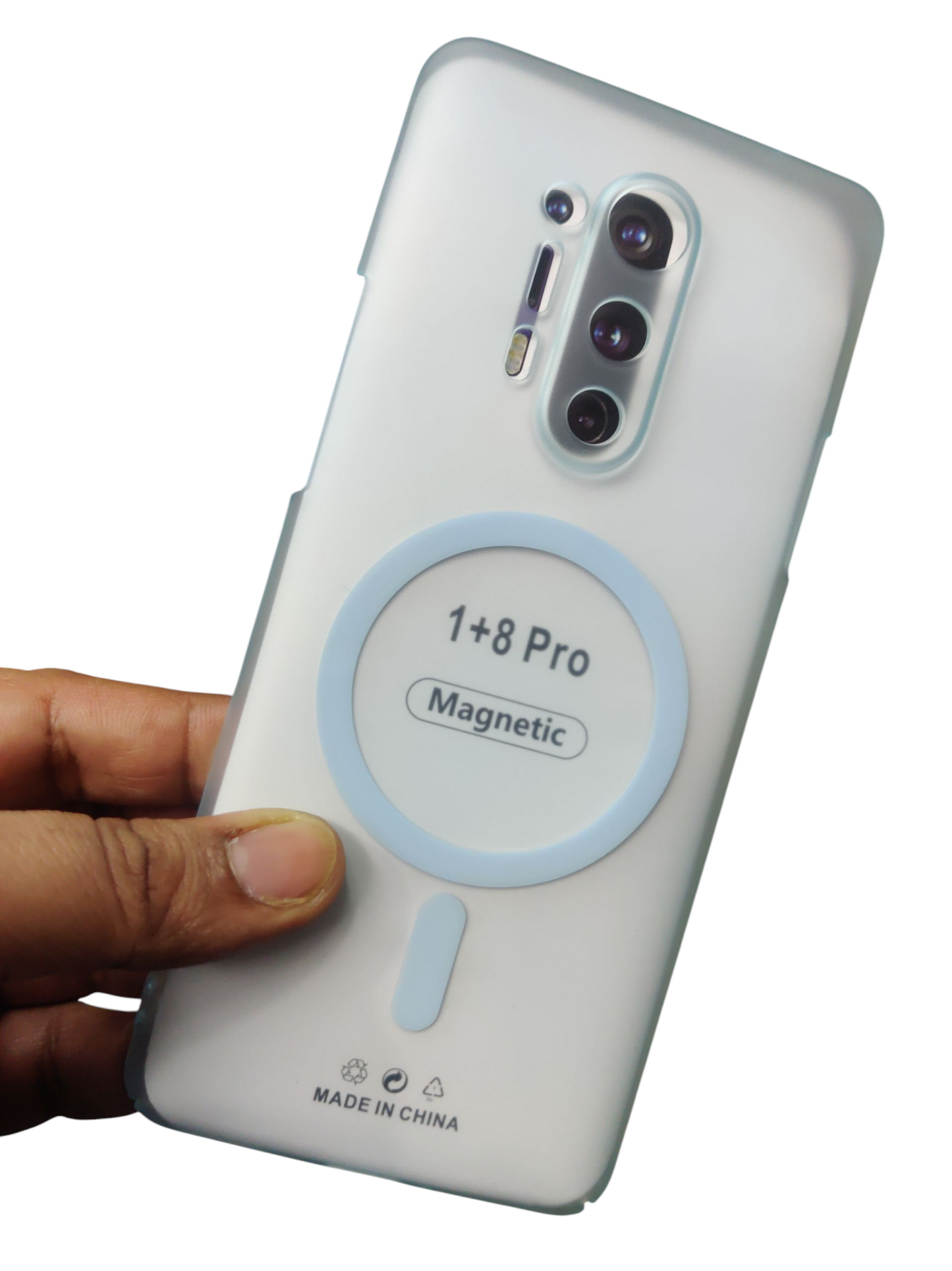 OnePlus 8 Pro Premium Quality Magsafe Matte Hard Plastic Back Cover Case - Royal Star